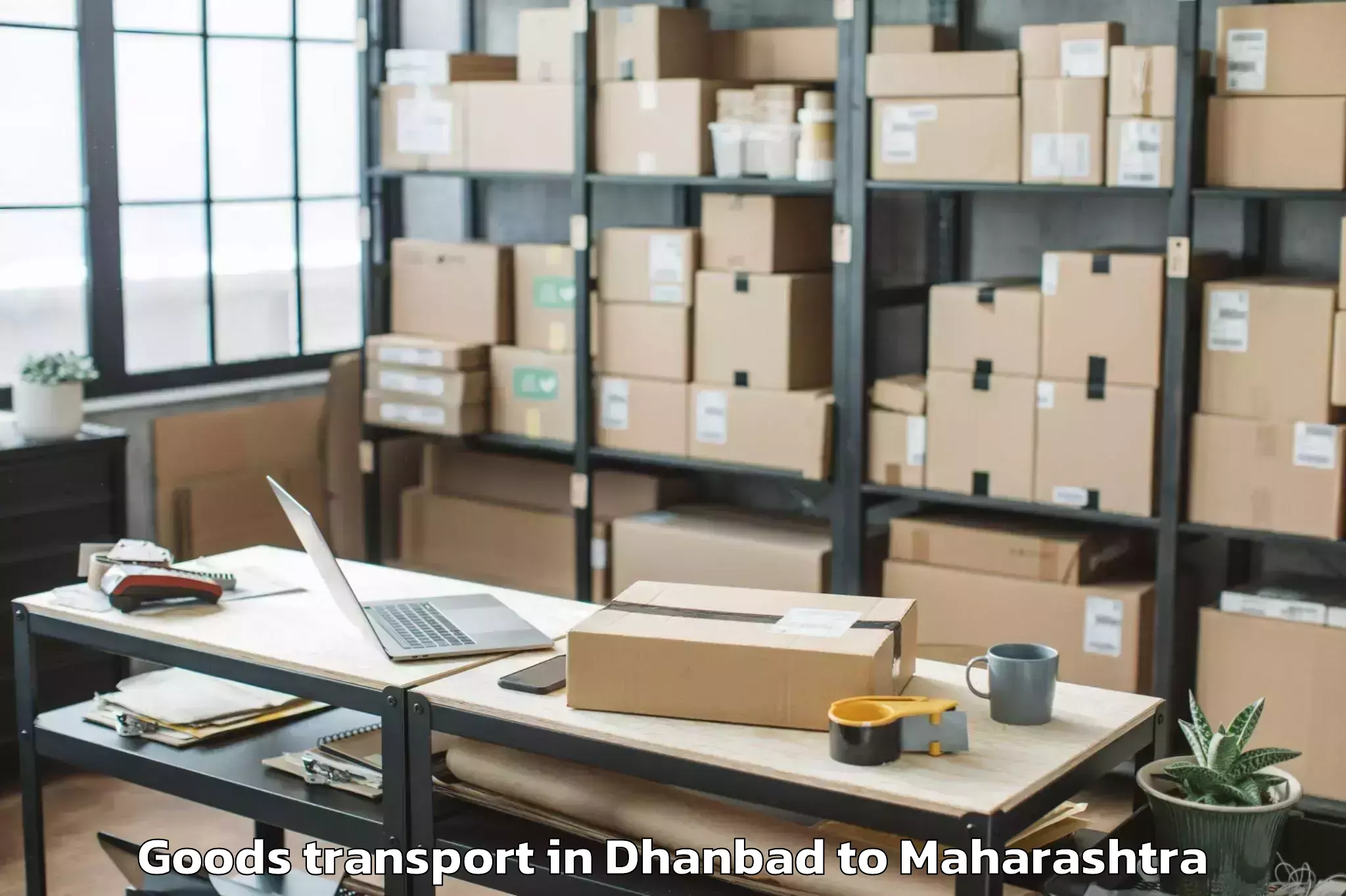 Trusted Dhanbad to Naigaon Khairgaon Goods Transport